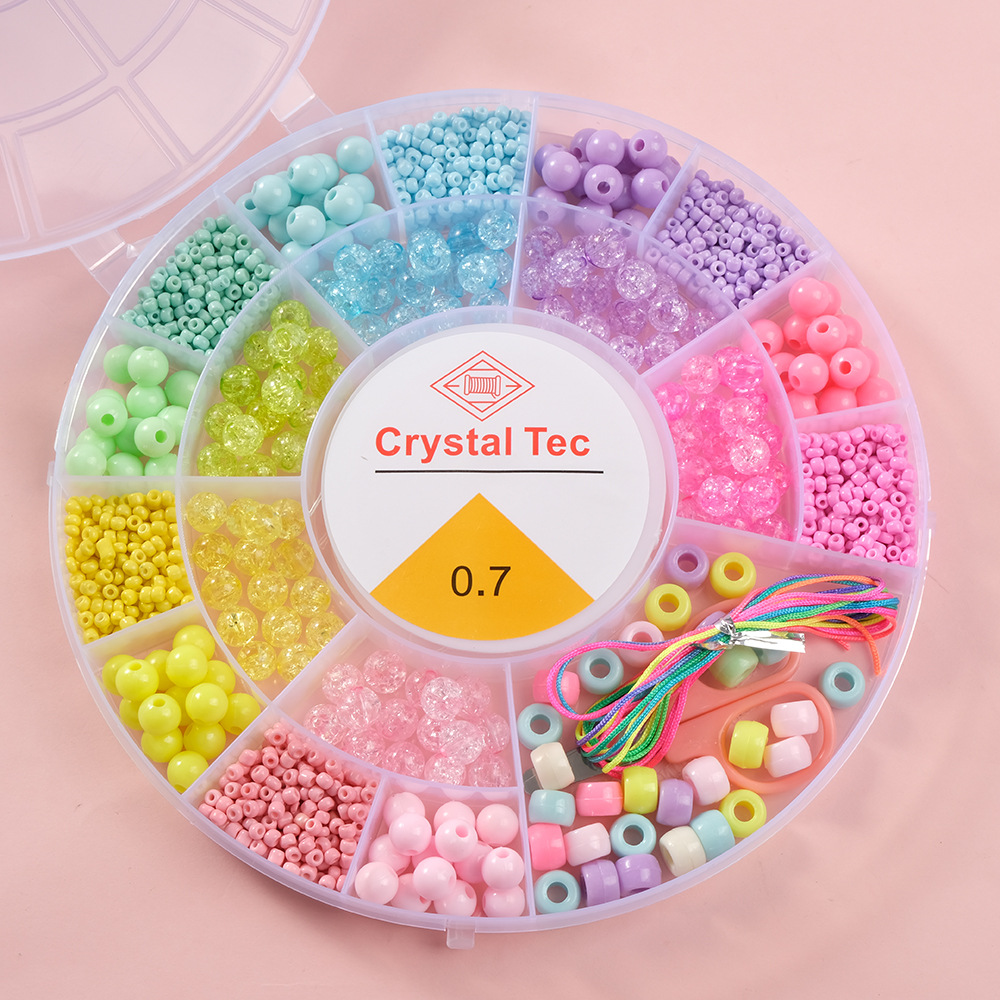 新款儿童手工串珠女孩diy手链益智创意饰品材料项链手链串珠批发详情17