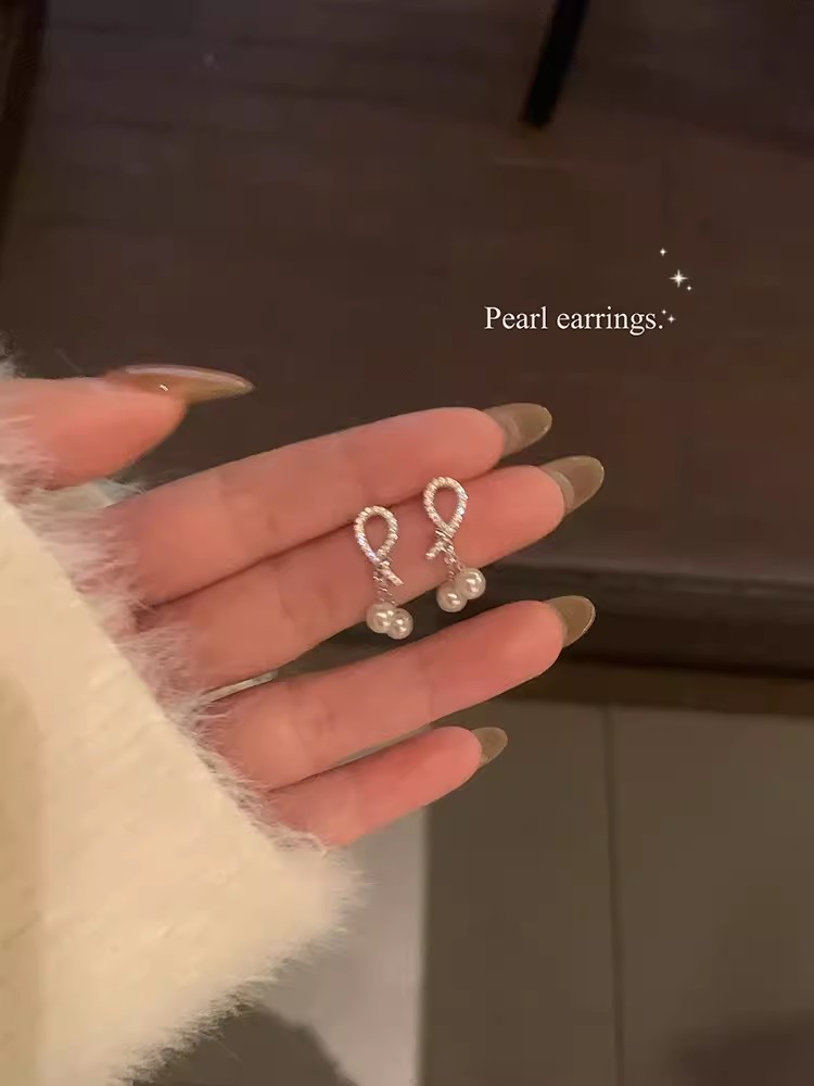 Ins-style pearl earrings for women, 925 silver needle, niche design, butterfly stud earrings, light luxury and high-end feel, earrings, earrings and ear rings pic 42