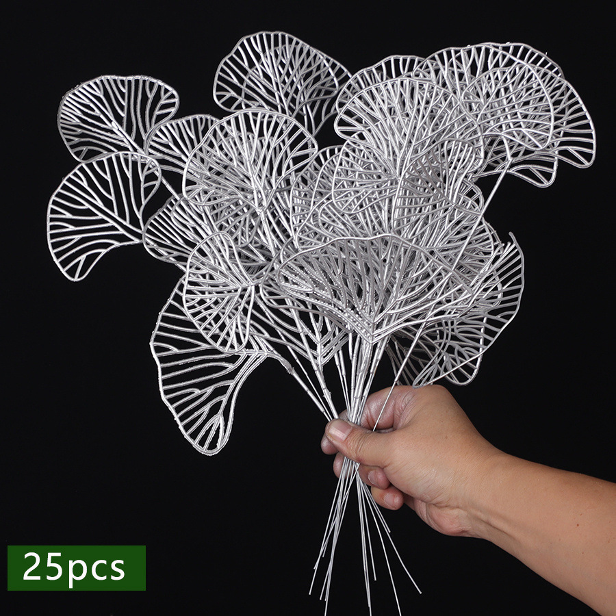 仿真发财果红果浆果银杏叶金色年宵花尤加利diy插花装饰摄影道具详情13