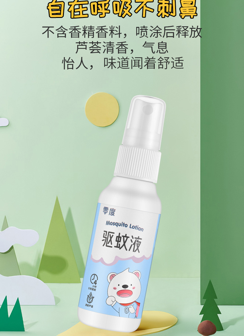 零度驱蚊喷雾批发户外便携50ml驱蚊防蚊水露营钓鱼防叮咬驱蚊液详情17