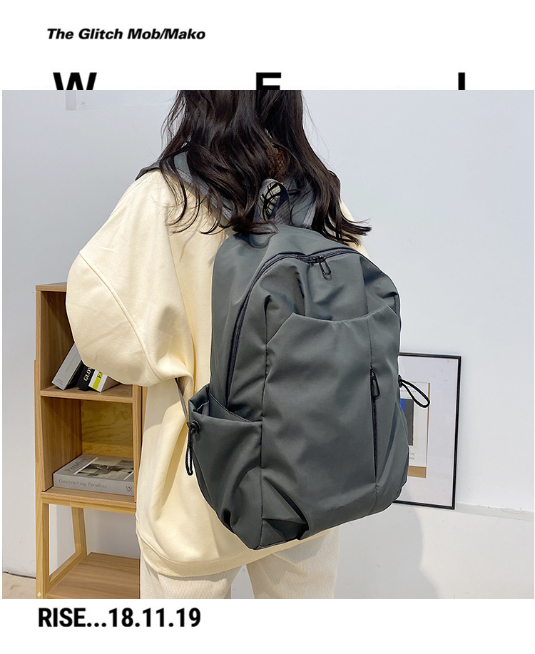 跨境新款双肩包大容量男女学生书包简约休闲短途出差商务电脑包详情17