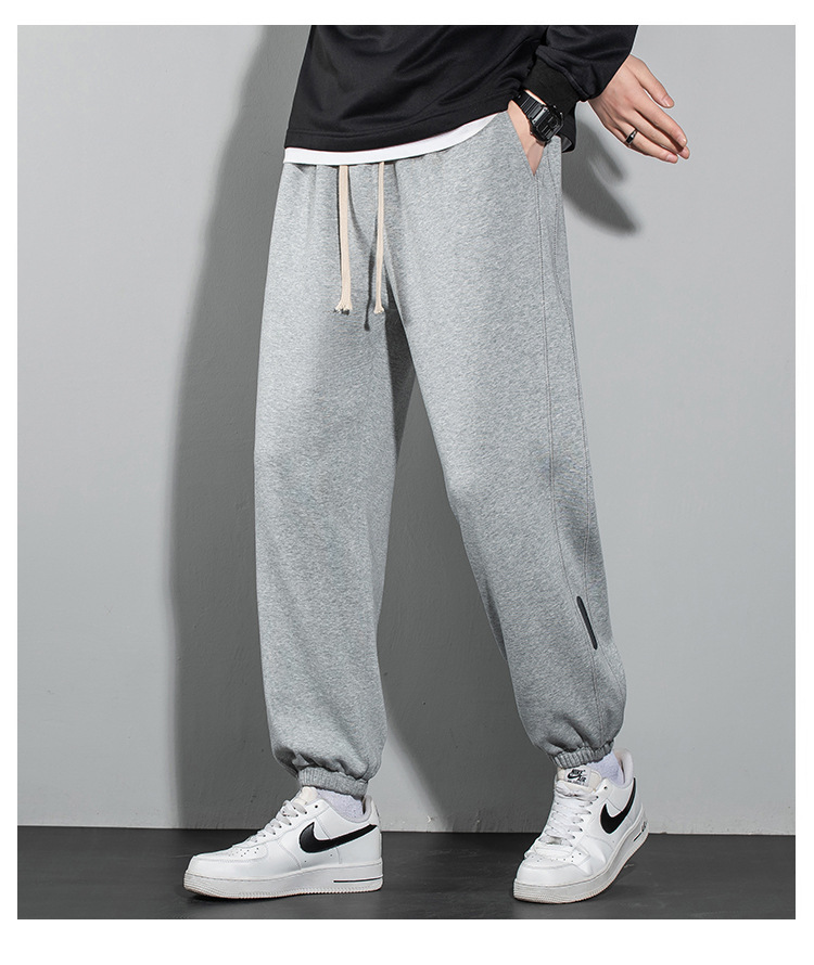 厂家直销2024秋冬新款潮流男士运动卫裤宽松束脚裤详情9