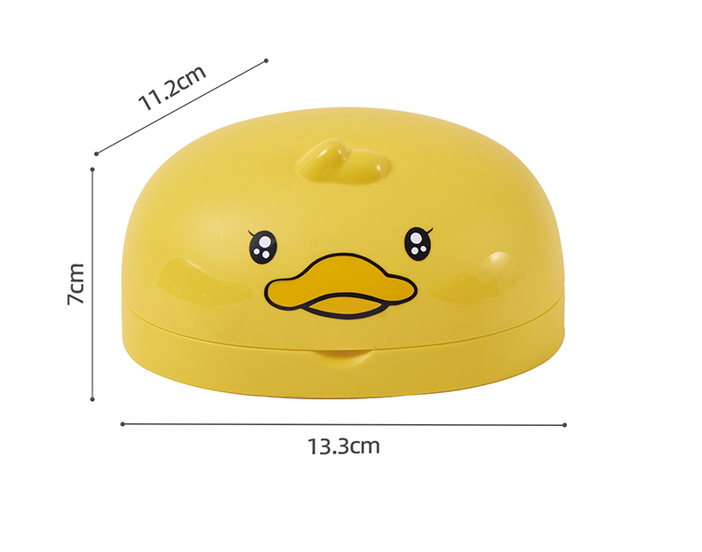 抖音创意小黄鸭皂盒 新款浴室双层沥水香皂架 学生宿舍网红肥皂盒详情10