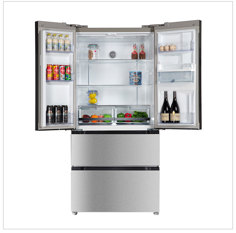 French-style four-door refrigerator with water dispenser, air-cooled frost-free large-capacity household refrigerator, export and foreign trade refrigerator pic 3