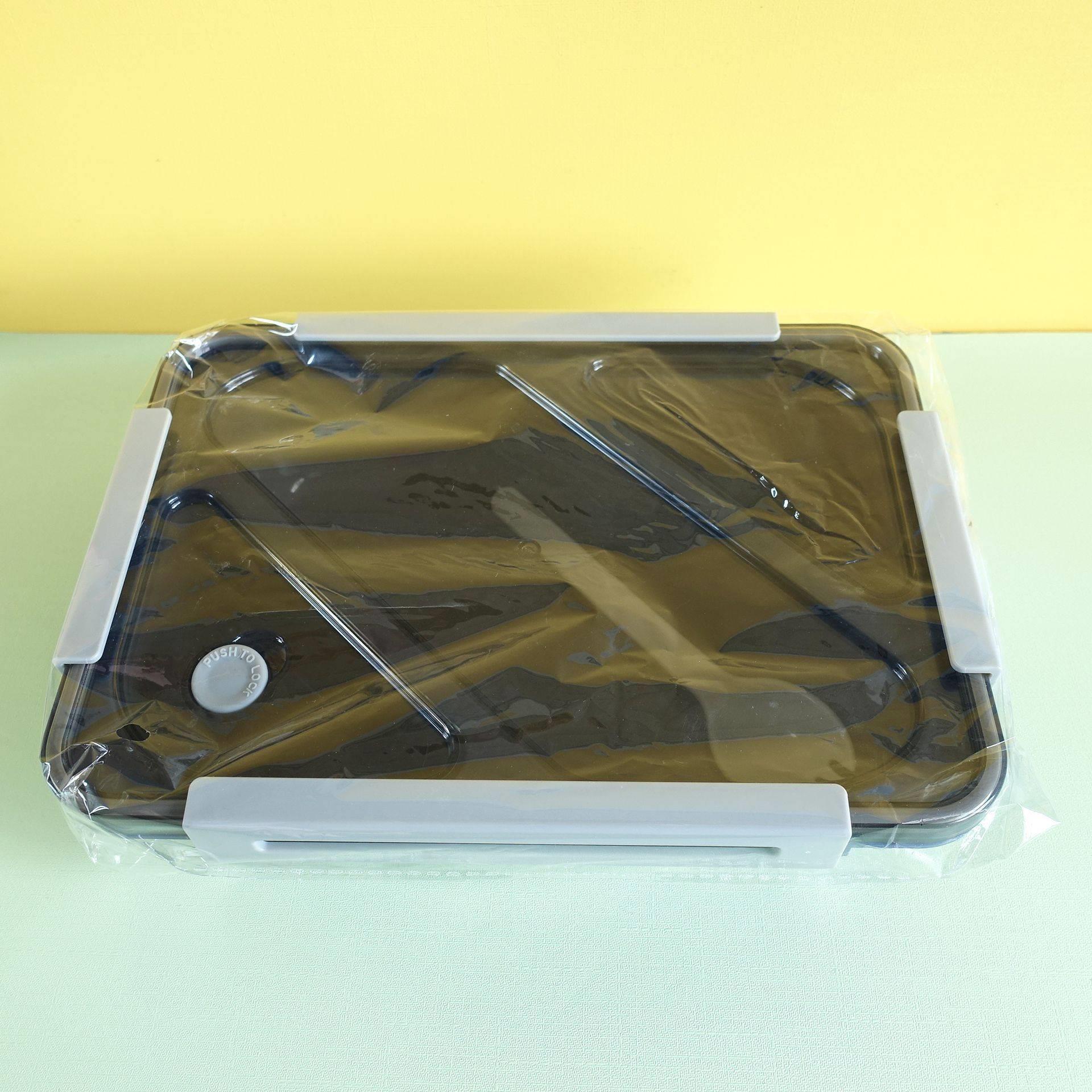 大号1450ml三格加热带勺汤碗单层学生男女上班带餐便当盒塑料餐盒详情11