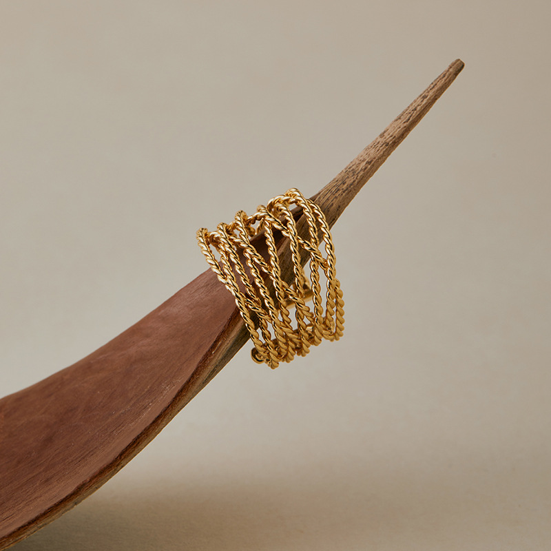 希朗-重工保色戒指开口设计宽面复古chic风欧美个性食指戒商务款详情32