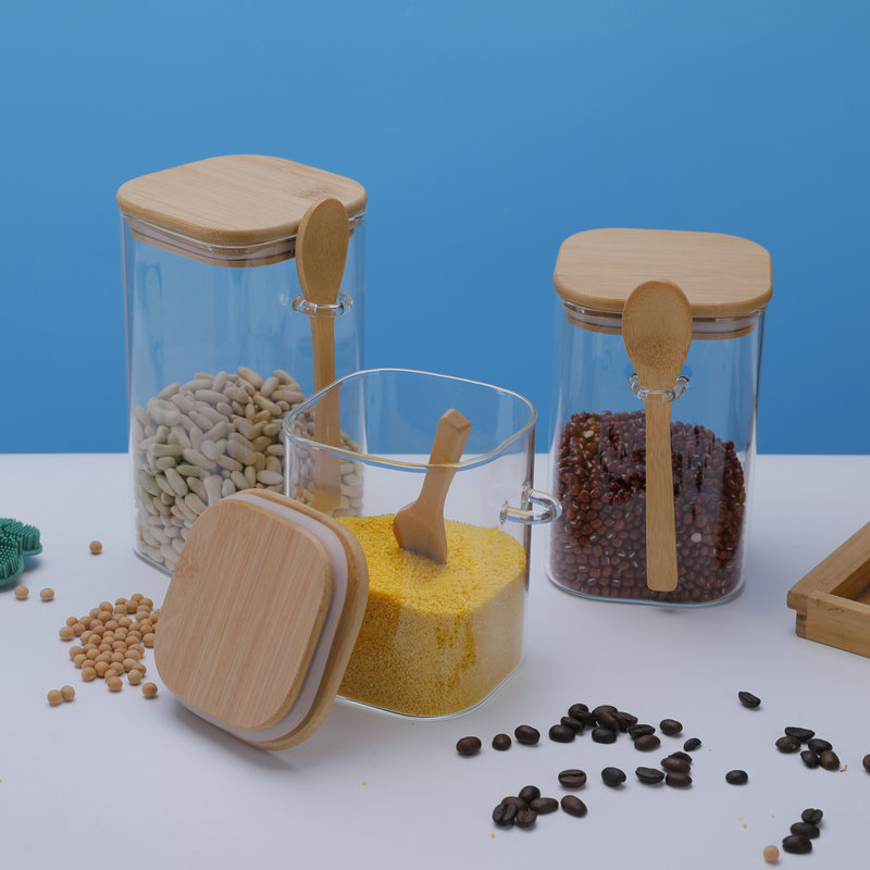 方形玻璃储物罐咖啡豆杂粮密封罐透明坚果罐食品级防潮玻璃罐批发详情8