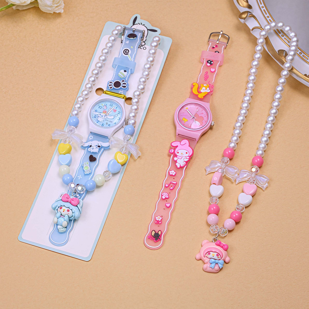 可爱卡通项链套装儿童手表三丽鸥小学生手表高颜值女孩watch饰品详情5