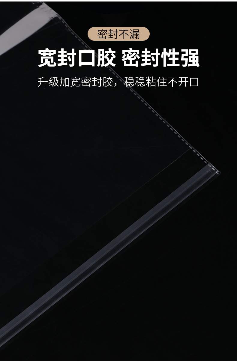 OPP self-adhesive bags, 7-thread packaging bags, transparent clothing plastic sealing self-adhesive bags, mobile phone accessory self-sticking bags pic 5