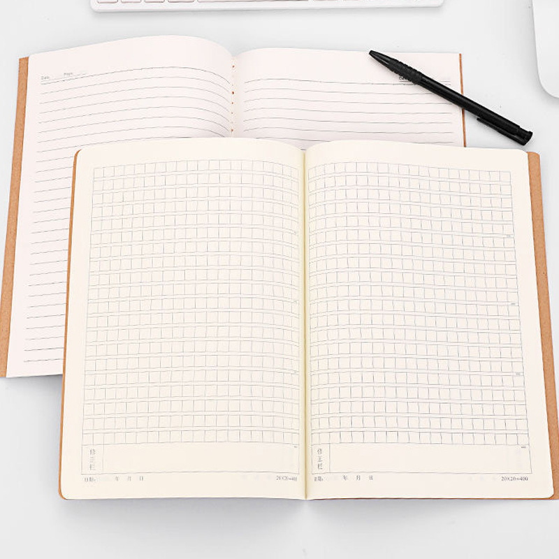 Wholesale of 16K thickened large-sized cowhide sewing notebooks for English composition, Chinese and math homework, and large notebooks for junior high school students pic 9