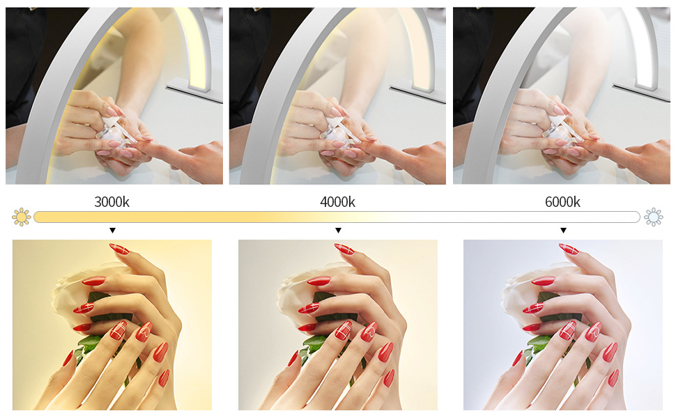 折叠美甲台灯 亚马逊美睫弧形便携式补光折叠u型 折叠桌面半月灯详情9