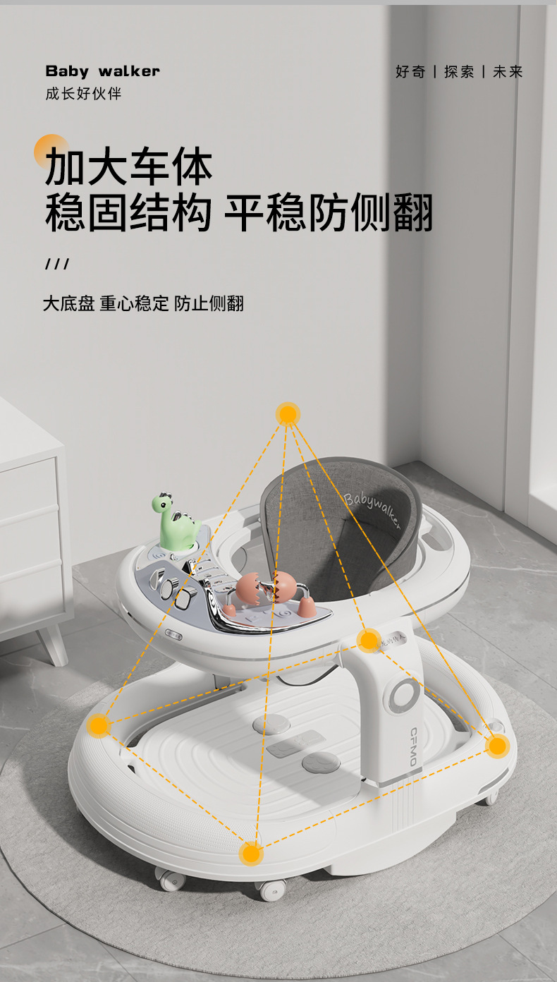 学步车防o型腿婴儿多功能防侧翻手推车宝宝可坐可推学行车起步车详情8