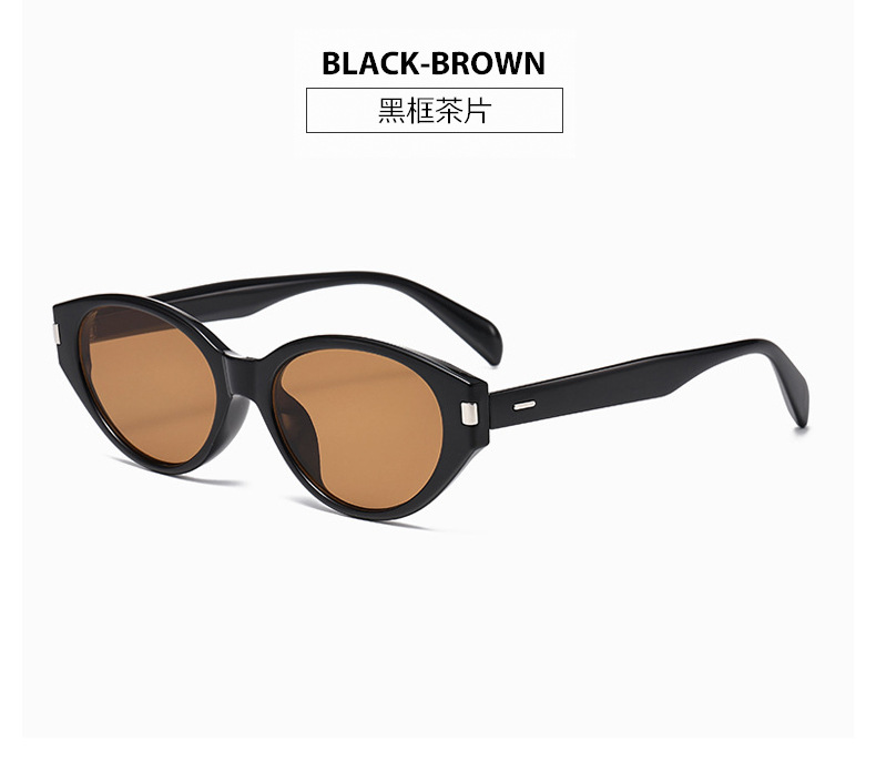 The 2025 new trendy Ankela red cat-eye sunglasses for women, a high-end look, UV protection, Korean style pic 16