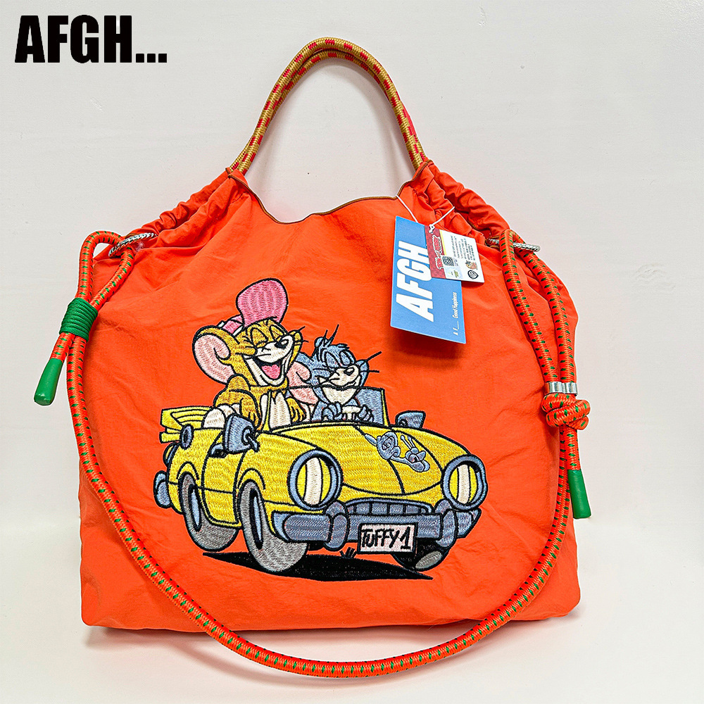 AFGH Warner officially authorized TomJerry embroidered shopping bag handbag, high-end car cat pic 11