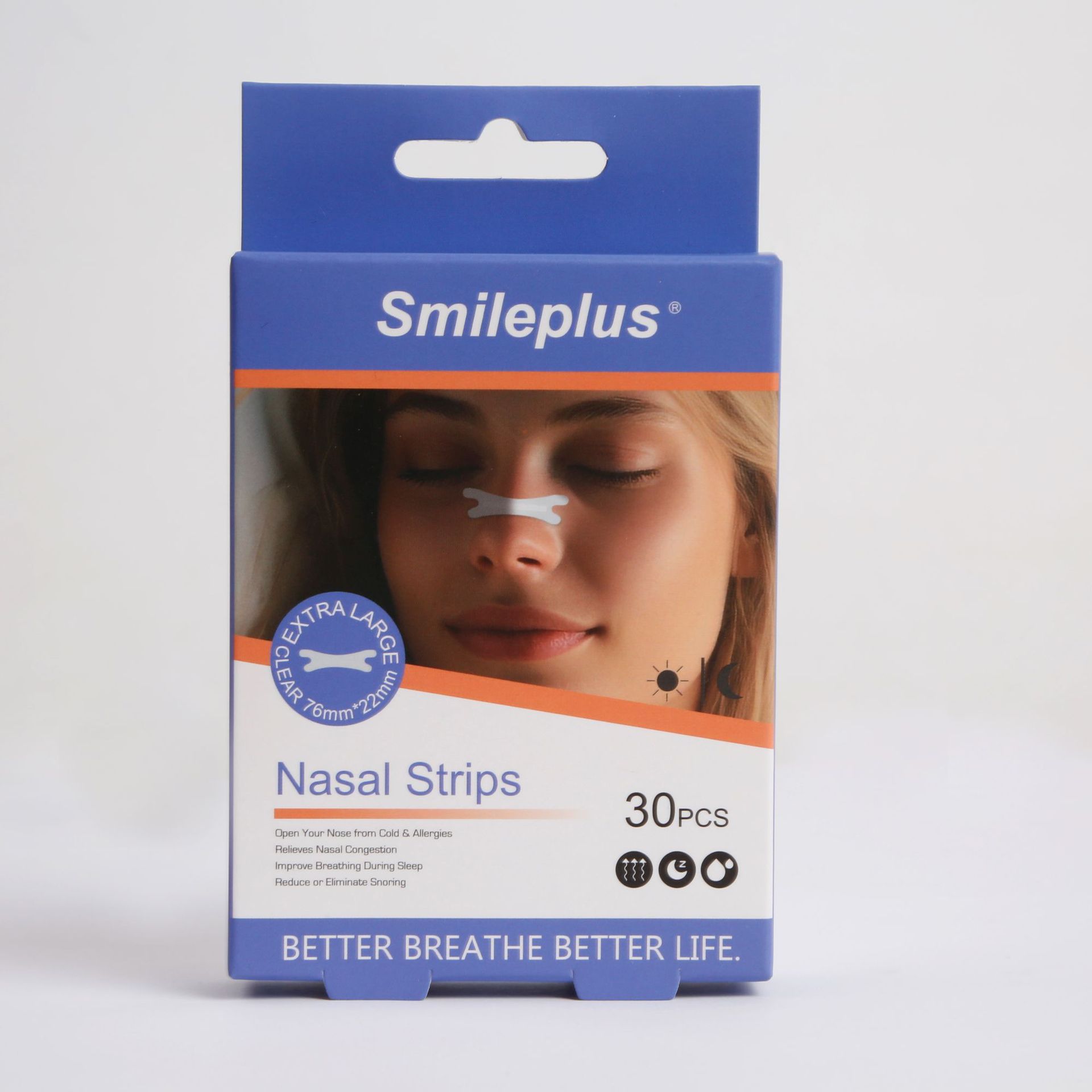 仅供跨境厂家直发抗疲劳止鼾透气性鼻贴跨境批发详情1