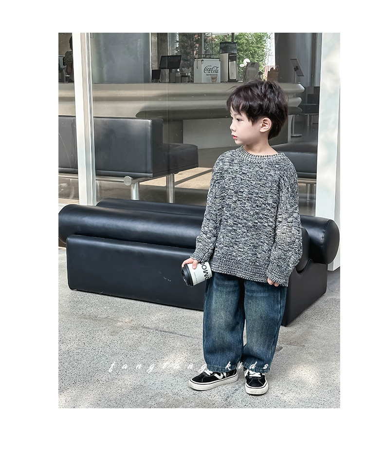 儿童加厚裤子男童加绒牛仔裤冬季新款小男孩保暖休闲长裤冬装批发详情15