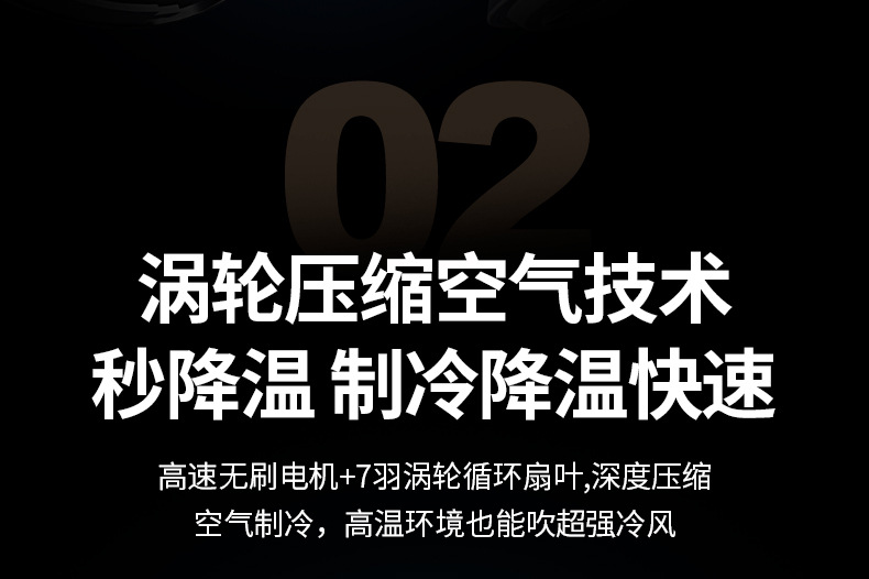 跨境爆款100档新款桌面风扇充电高速台式吊挂扇空气循环家用风扇详情9