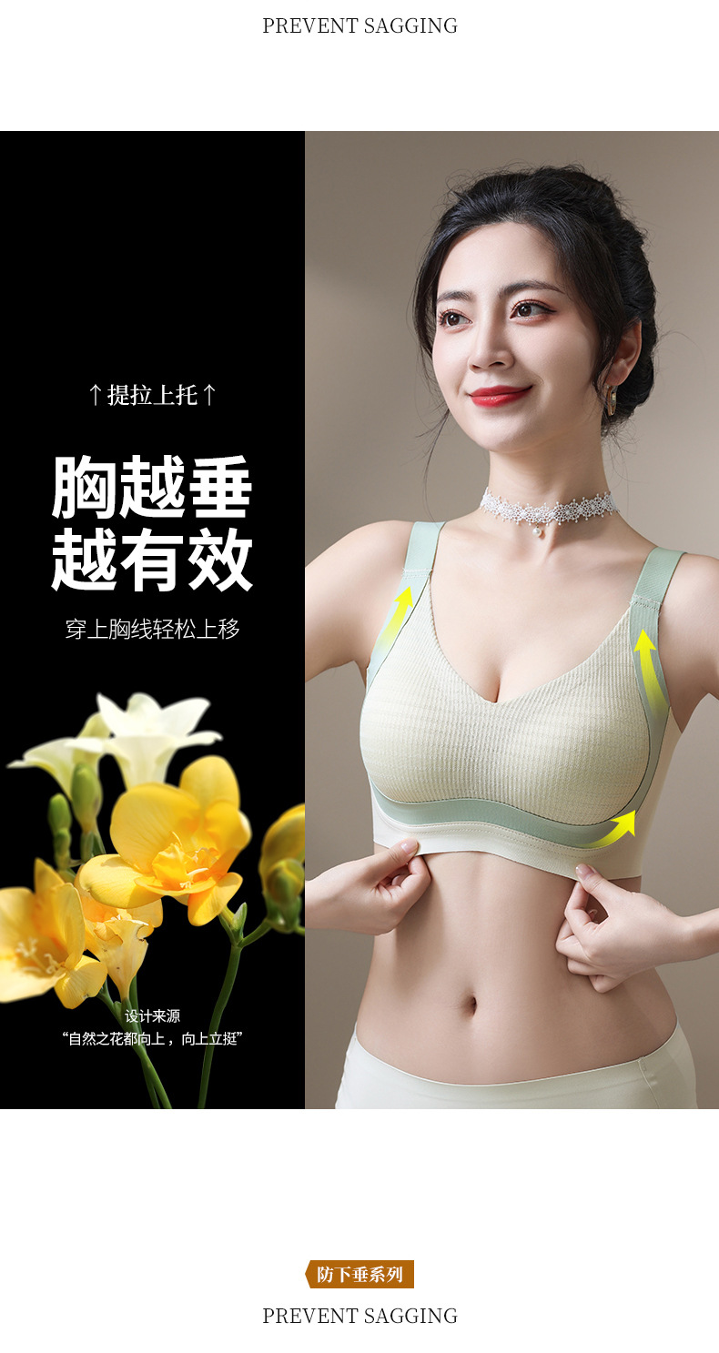 无痕大码运动束胸内衣女大胸显小胸全罩杯超薄款防下垂夏天文胸罩详情9