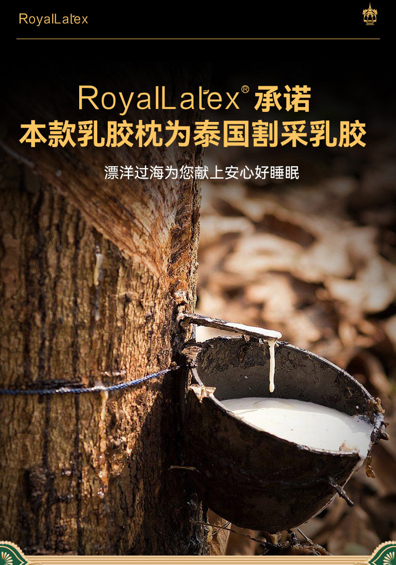 皇家Royal泰国乳胶枕成人款颈椎枕会销礼品枕芯天然乳胶枕头详情4