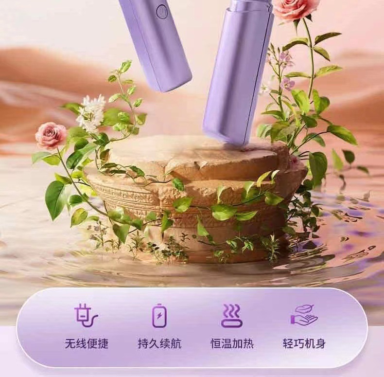 The new portable rechargeable hair straightening comb with negative ion hair care is a must-have for student dormitories. It can straighten and curl hair with an inner buckle pic 2
