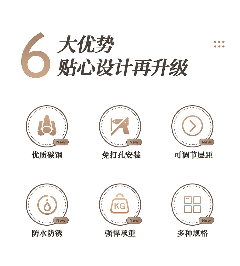 水槽下锅具置物架台面双杯放锅架跨境大锅平底锅收纳橱柜多层收纳详情4