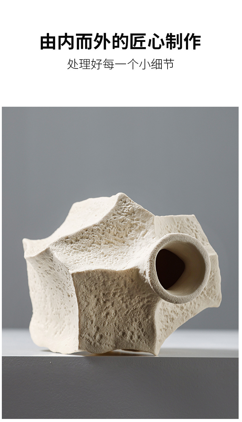 2026复古陶瓷花瓶摆件高级感北欧现代家居客厅餐桌装饰干花插花器详情9