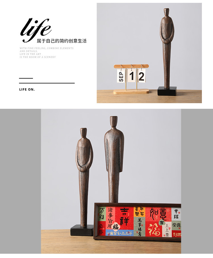 2026 New modern and simple resin figure figurines, creative art decorations for the living room entrance, home tabletop handicrafts pic 2