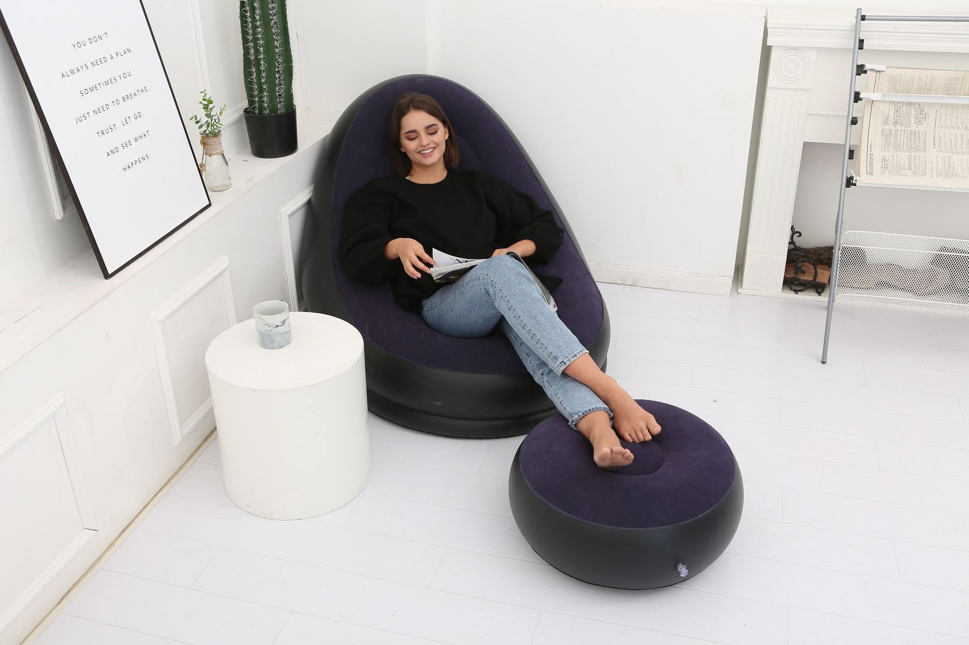 厂家批发多功能充气组合沙发单人沙发床懒人沙发午休躺椅详情19