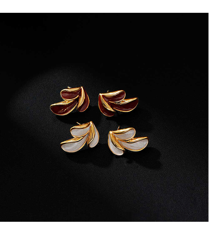 Hyacinth esmalte francés gotas de aceite pendientes geométricos moda mujer luz lujo premium sensation earpieces 2025 nuevo tik yin boom pic 4