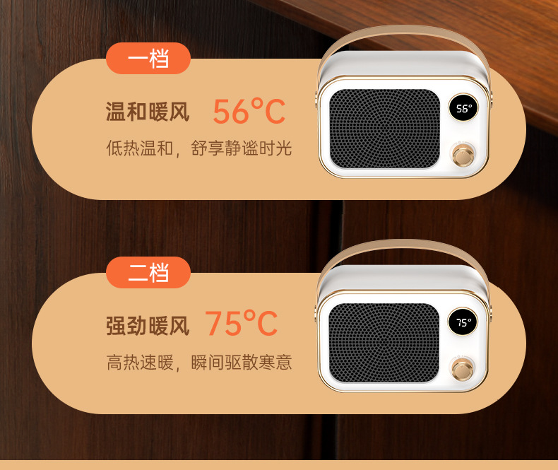 跨境新款暖风机大功率办公室桌面取暖机陶瓷PTC家用便捷式电暖器详情9