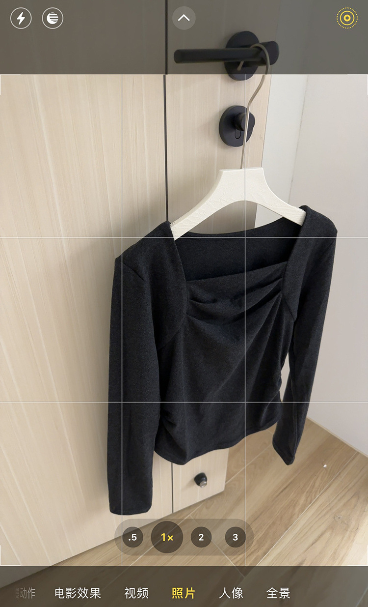 磨毛长袖t恤女秋冬内搭修身方领锁骨德绒打底衫短款上衣2024新款详情16