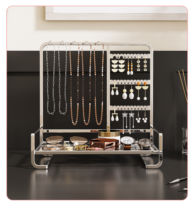 亚马逊桌面首饰收纳架戒指手镯挂架项链手链耳环饰品展示架置物架详情12