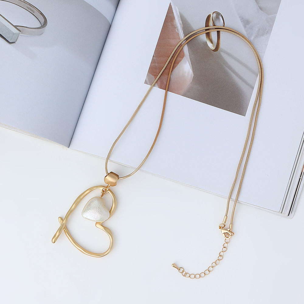 亚马逊新款跨境项链复古简约长款项链毛衣链批发女士百搭长款吊坠详情15