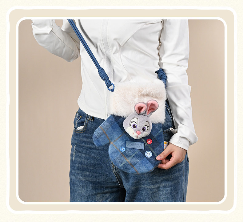 Disney official Zootopia Judy Nick Mickey Star Dream crossbody Bag Plush doll bag for autumn and winter pic 6