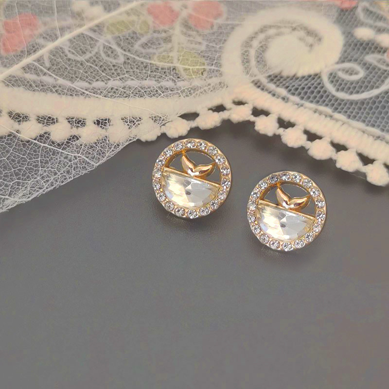 跨境欧美复古高级感百搭美人鱼海洋耳钉s925纯银针耳饰批发耳环潮详情9