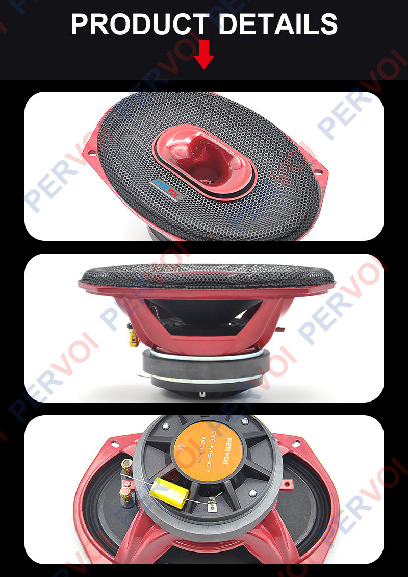 Pewo nuevo coche audio 6x9 pulgadas medium bass altavoz de coche altavoz de puerta universal pic 3