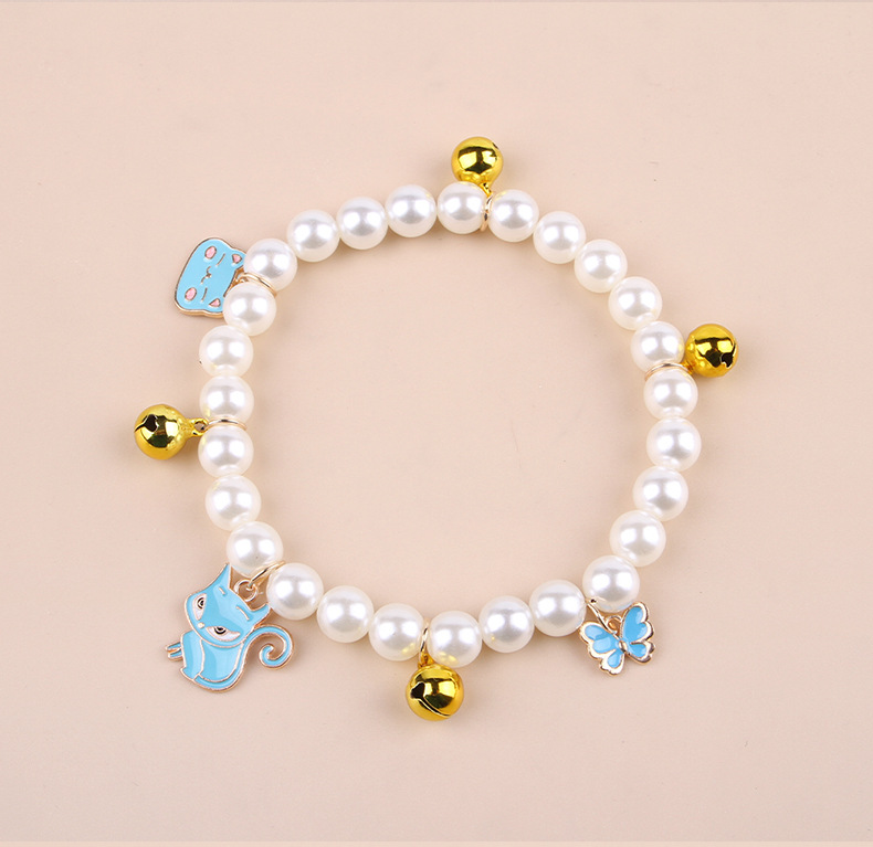 亚马逊宠物项链猫咪珍珠项圈挂饰宠物猫咪狗狗项圈珍珠饰品批发详情17