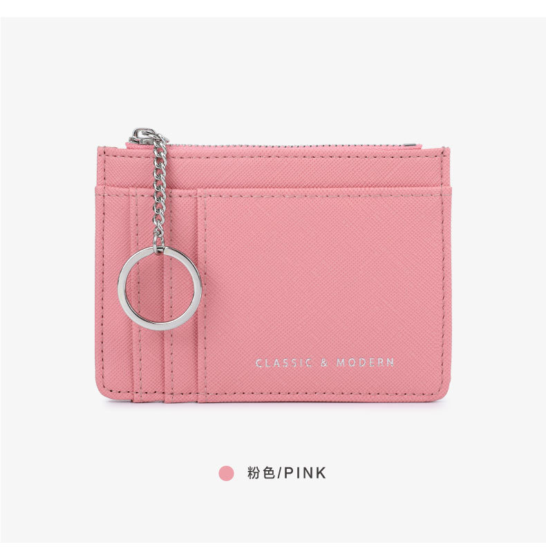 2024新款十字纹卡包薄款女士韩版迷你钥匙扣多卡位高级感零钱包详情40