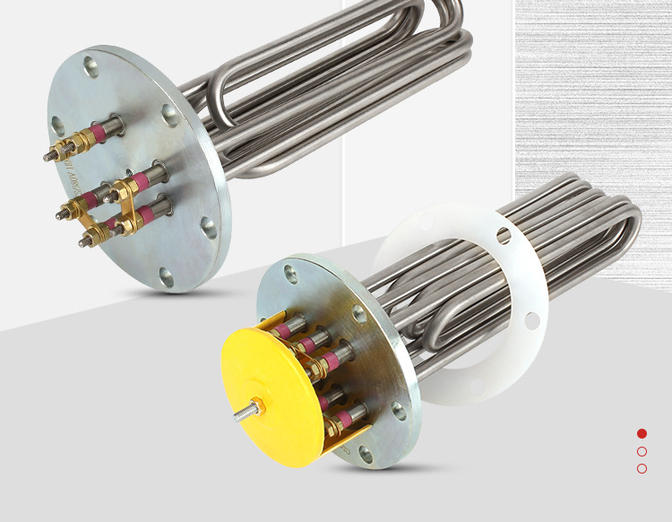 304不锈钢140法兰加热管蒸烫机水箱电锅炉水箱加热棒干烧电热管详情2