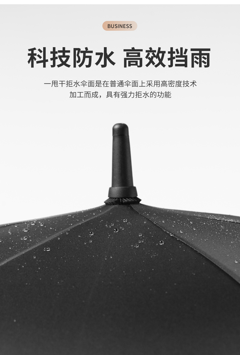 全纤维高尔夫伞大号直杆长柄商务贵宾伞广告伞雨伞男士双人礼品伞详情7