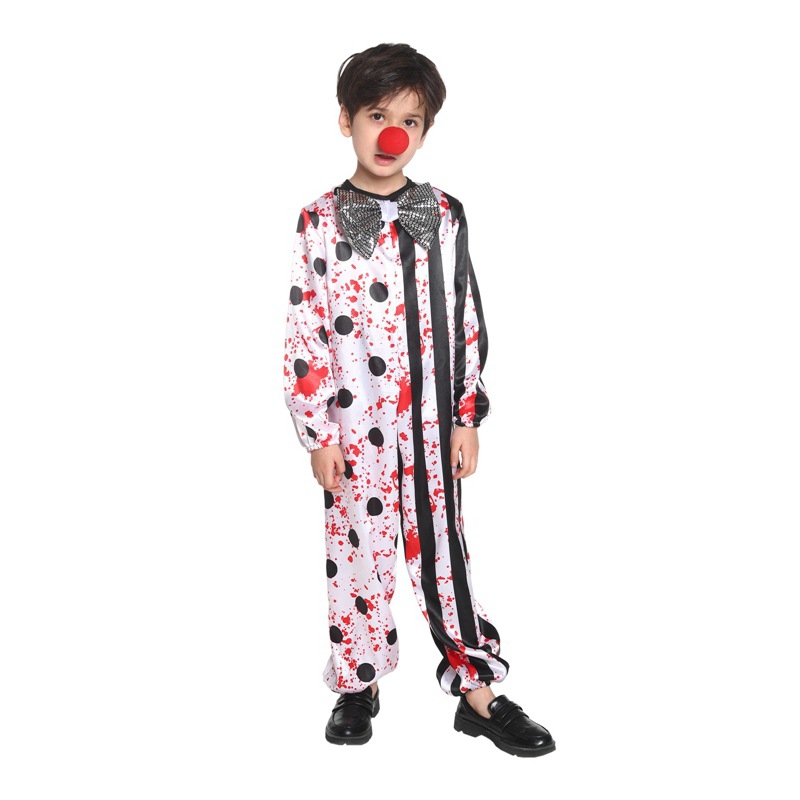 The Haunting Clown cosplay one-piece costume Halloween horror role-playing stage performance costume B-0302 pic 3