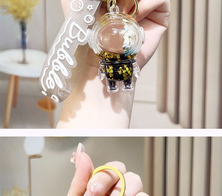 亚克力入油流沙爆闪宇航员太空人钥匙扣精致液体流沙挂件货源详情15