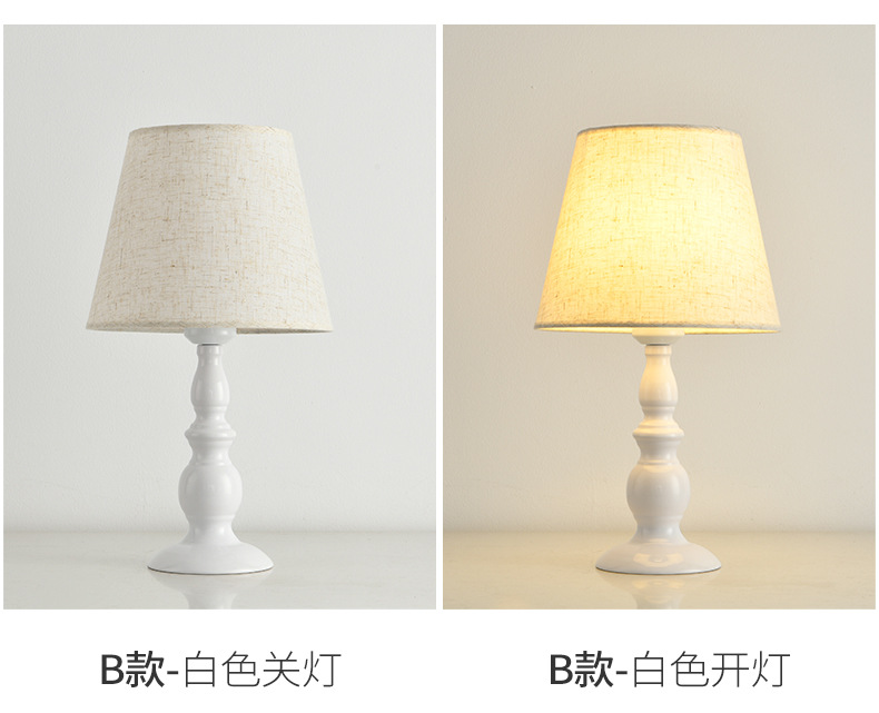 Grand View Garden American retro table lamp, bedside lamp, simple living room table, high-end atmosphere light, night light 542L pic 20