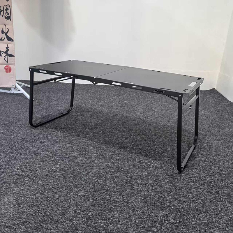 户外战术液压折叠桌碳钢野餐露营户外烧烤桌便携收纳半自动打开桌详情19