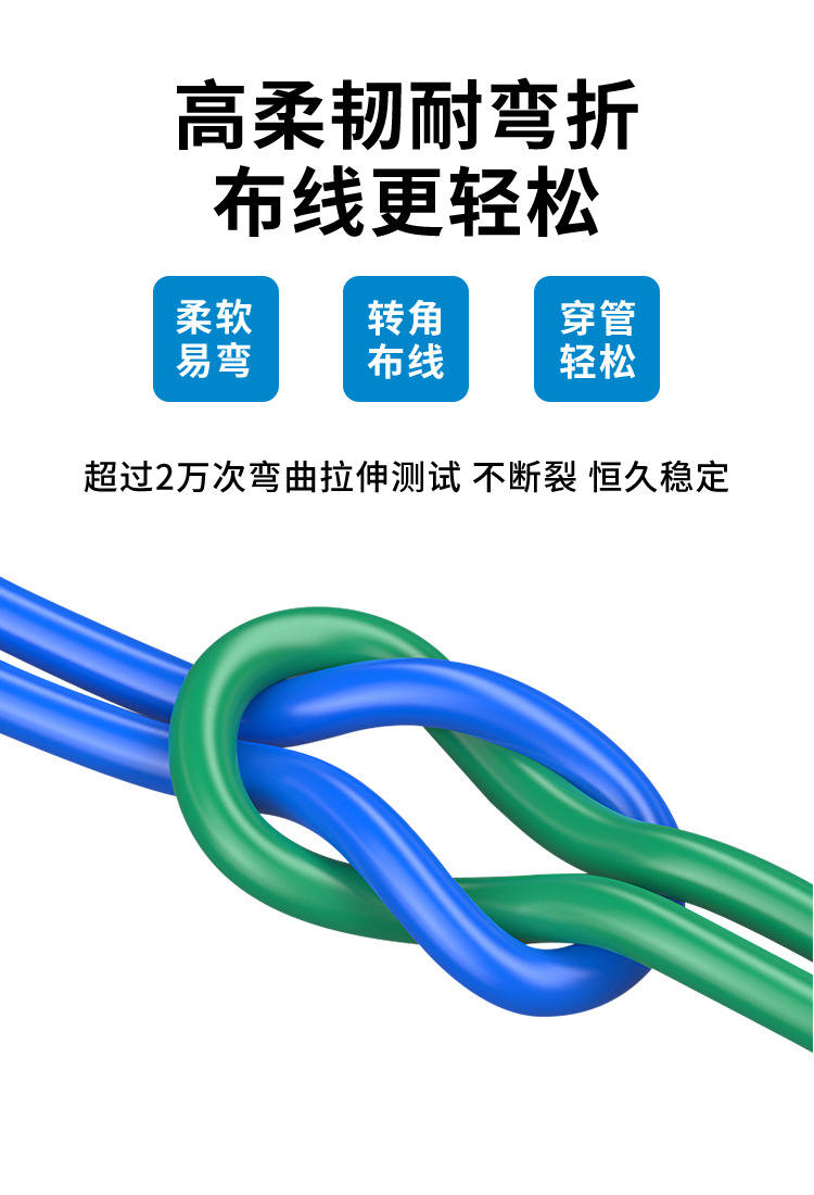 国标BVR单芯多股软线铜芯1.5 2.5 4 6 10 16平方家用消防阻燃电线详情16