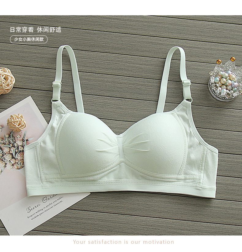 纯棉薄款内衣女大学生初中生高中生女孩小胸聚拢防下垂少女文胸罩详情16