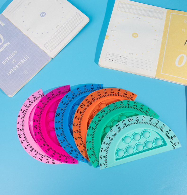 The pioneer silicone triangular ruler for rat extermination, a creative student right-angle ruler, bends and bends, constantly pressing bubbles pic 20