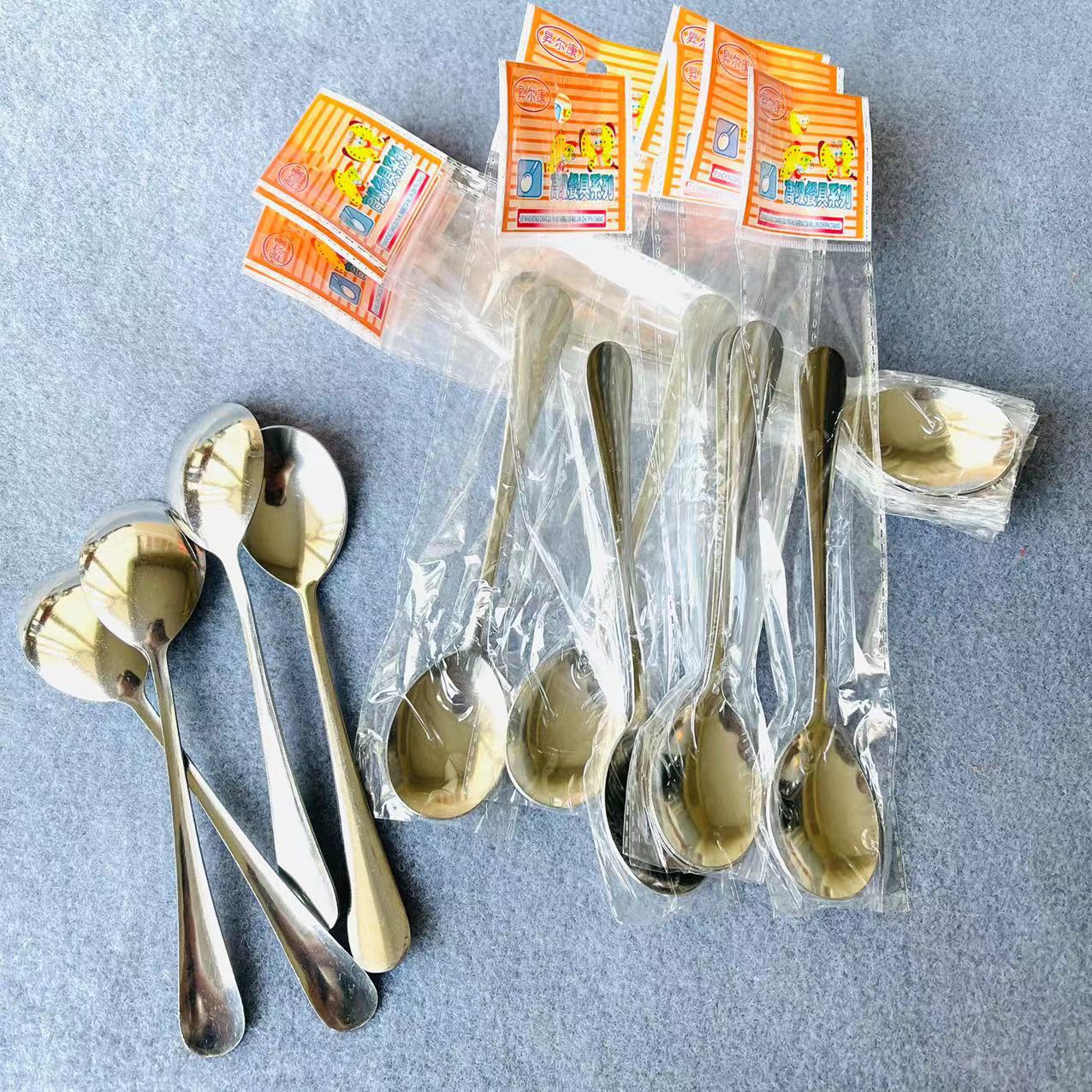 【 Zone 1-10 】 Round head spoon 20/ bundle 1500/ box 601 round head spoon Soup spoon coffee mixer spoon rice spoon spoon spoon spoon spoon Student spoon Household tableware 1 yuan supply pic 5