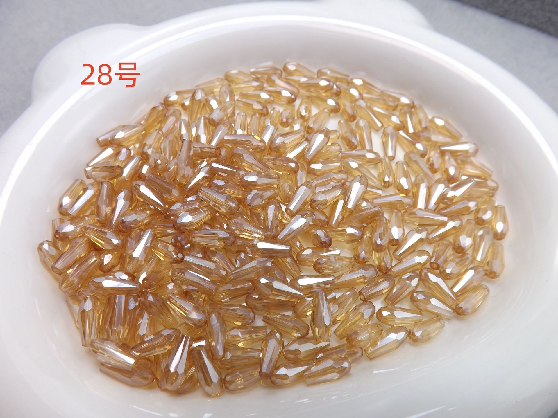 4mm*9mm长水滴人鱼泪晶晶diy水晶饰品配件玻璃珠子长水滴晶晶配件详情20