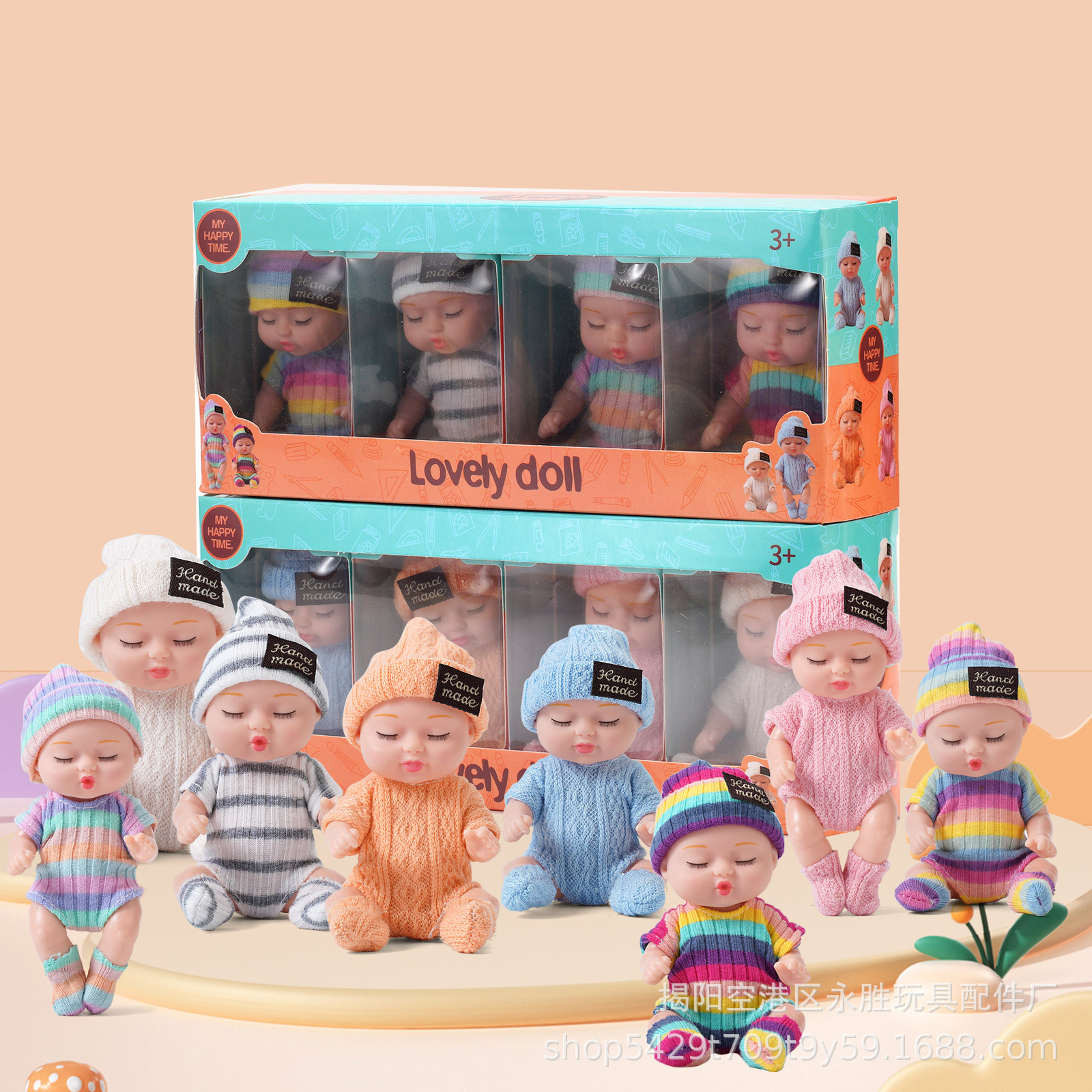 欧美洋娃娃睡眠仿真重生娃娃儿童玩具礼盒女孩公主跨境搪胶公仔玩偶详情5